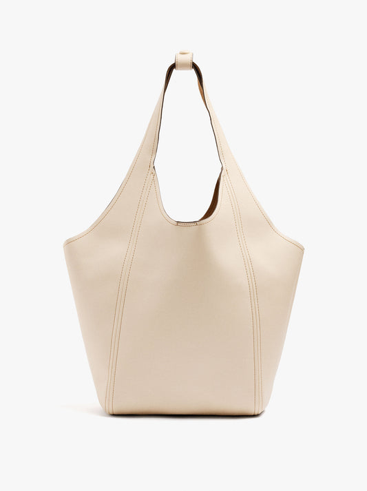 Shopper Bag With Topstitching
