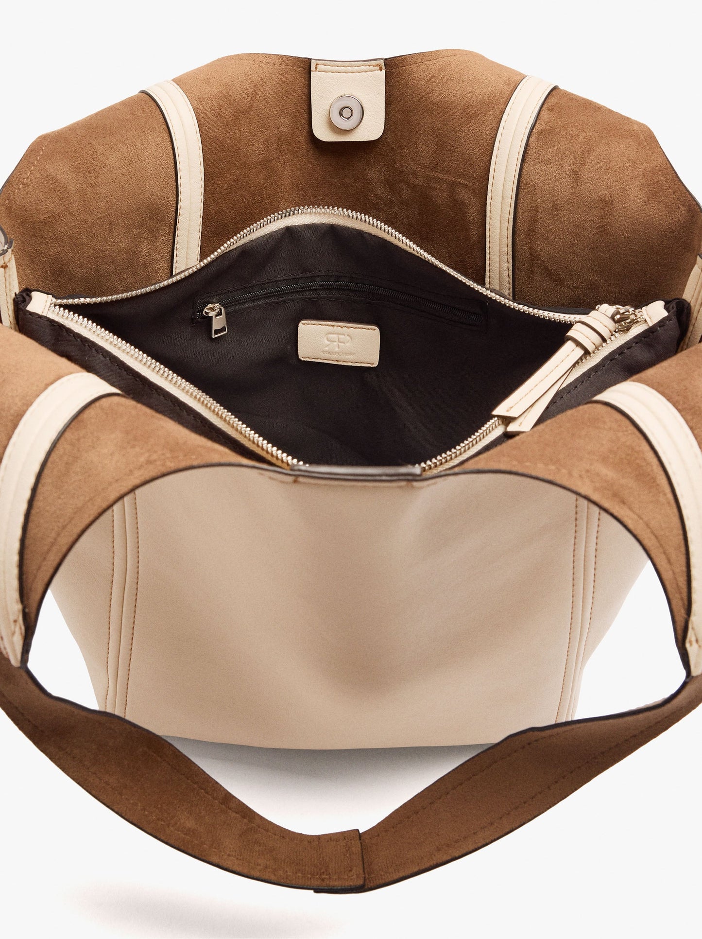 Shopper Bag With Topstitching