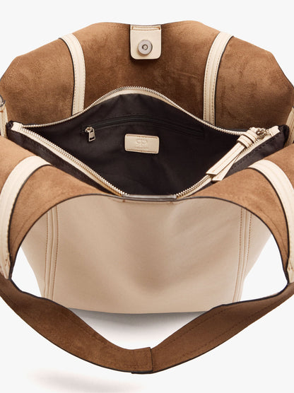 Shopper Bag With Topstitching