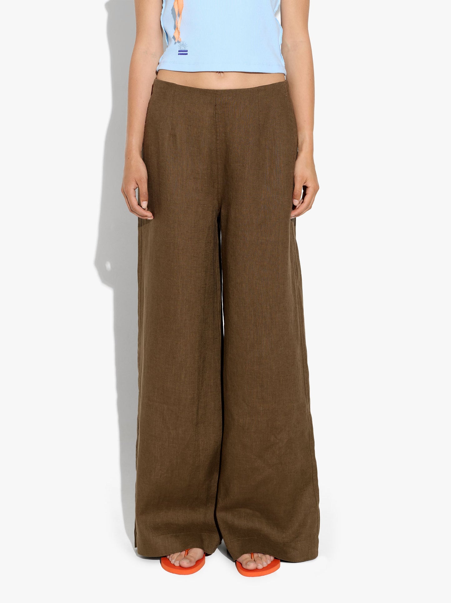 Plain Trousers 100% Linen