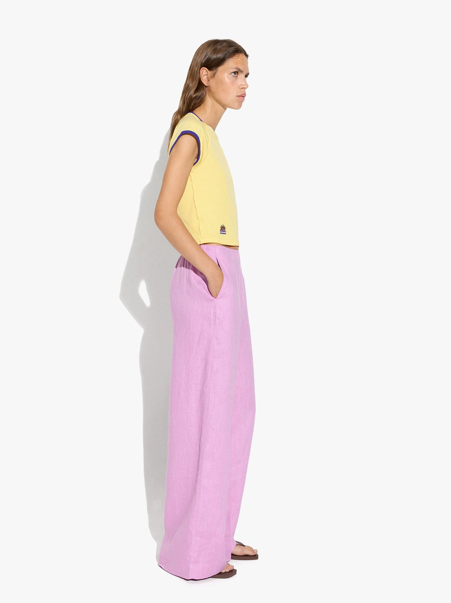 Plain Trousers 100% Linen