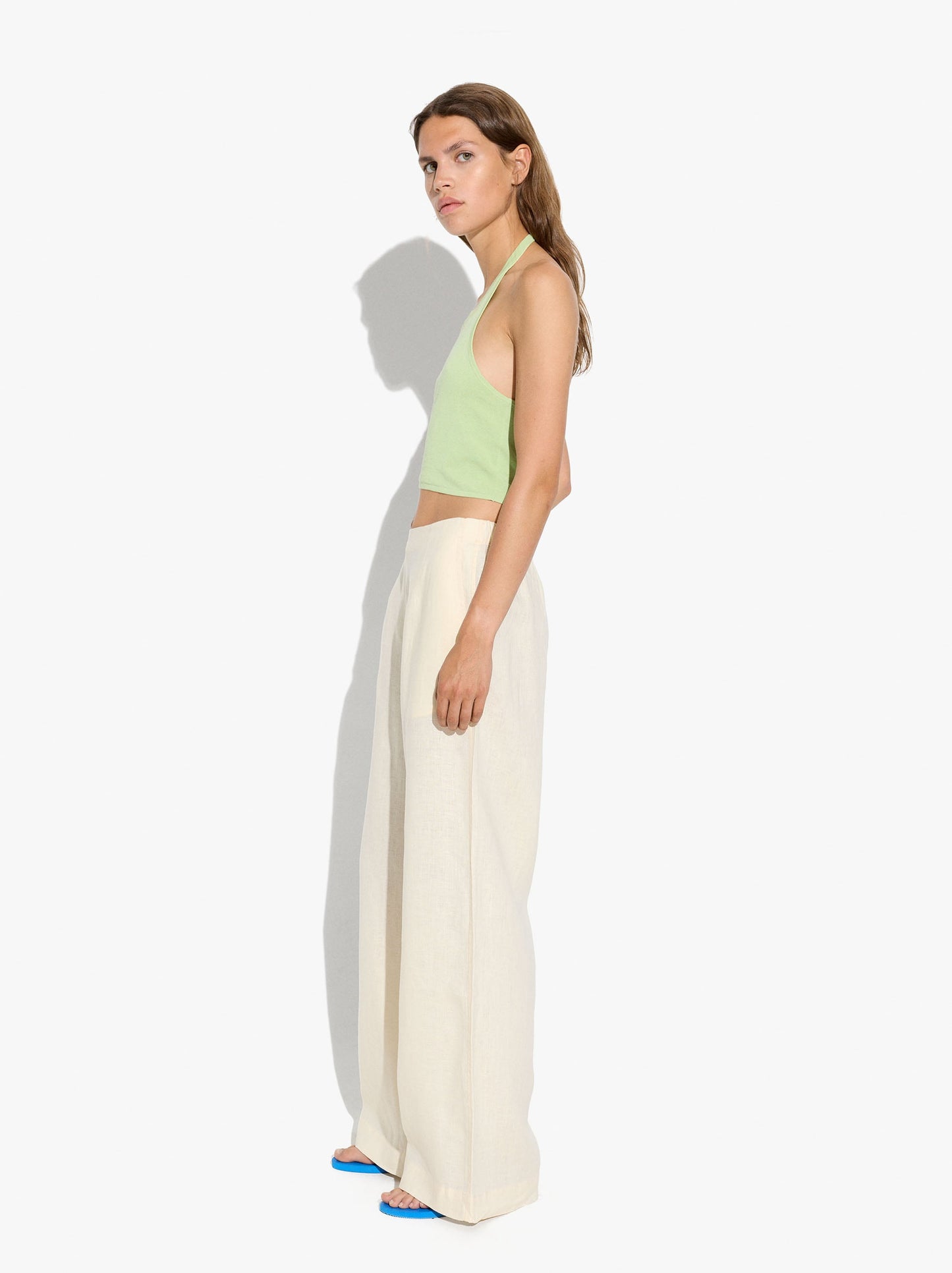 Plain Trousers 100% Linen