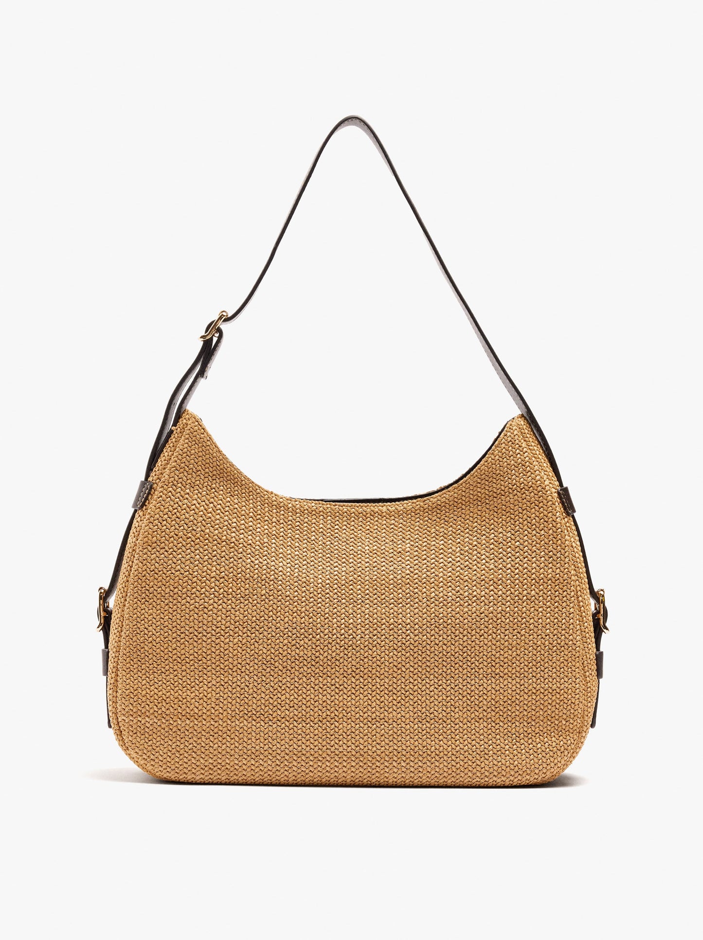 Shoulder Bag With Paper Straw Effect