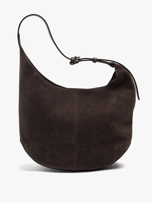 Rounded Leather Bag With Removable Bag