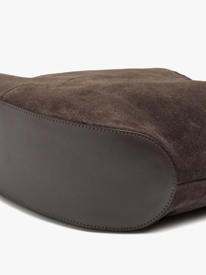 Rounded Leather Bag With Removable Bag