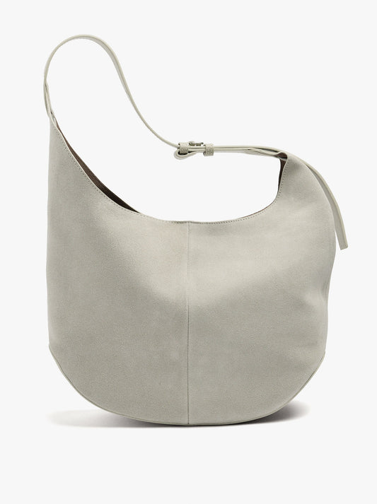 Rounded Leather Bag With Removable Bag