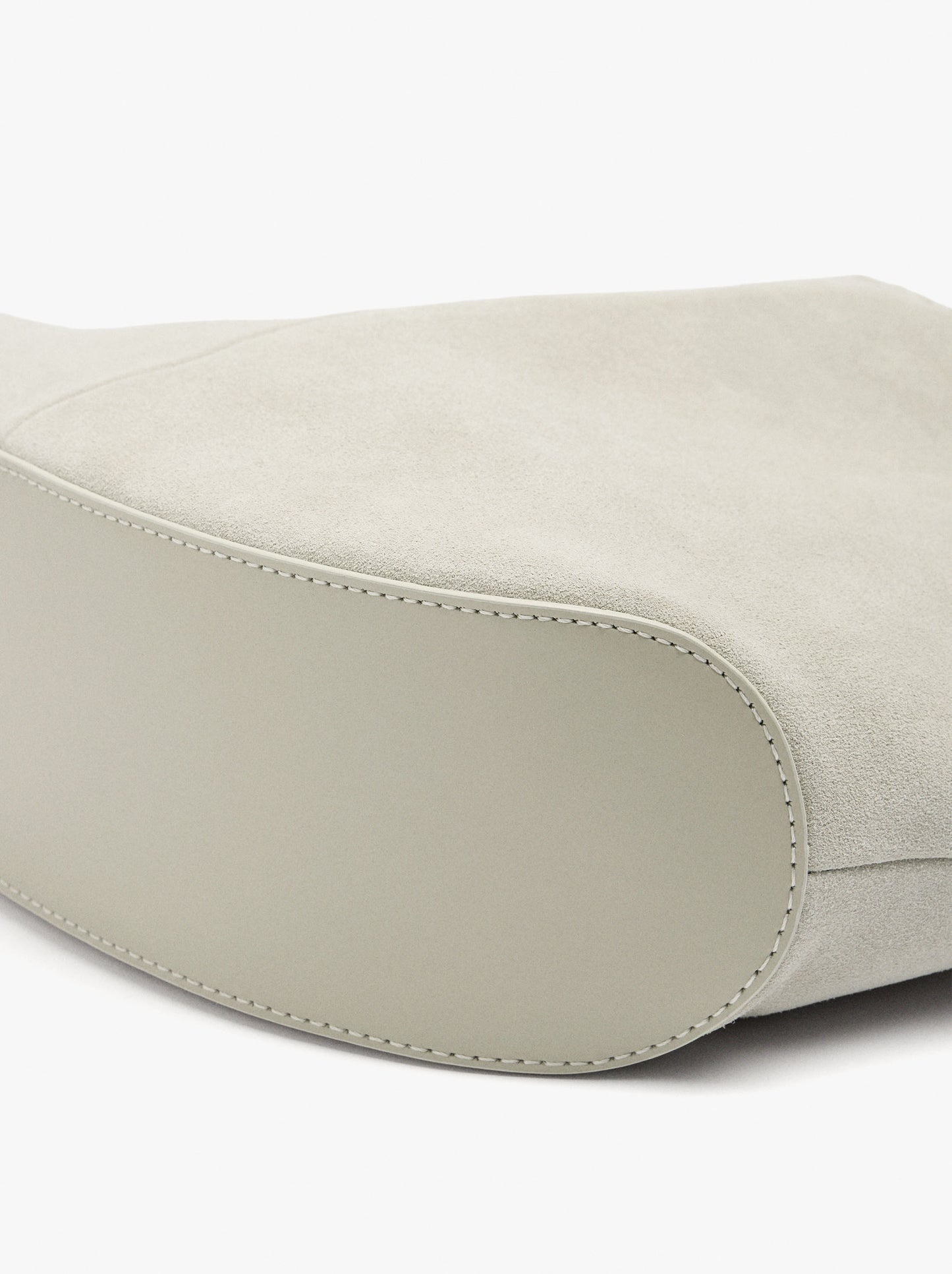 Rounded Leather Bag With Removable Bag