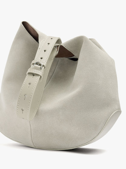 Rounded Leather Bag With Removable Bag