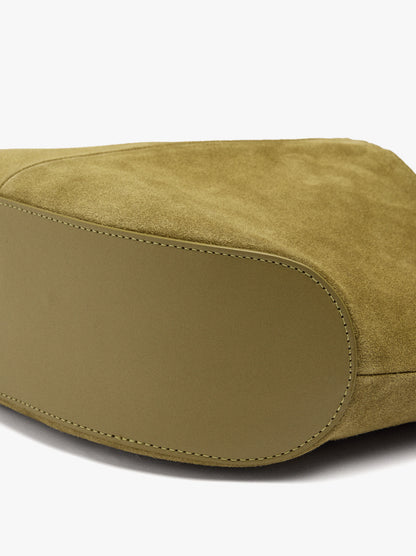 Rounded Leather Bag With Removable Bag