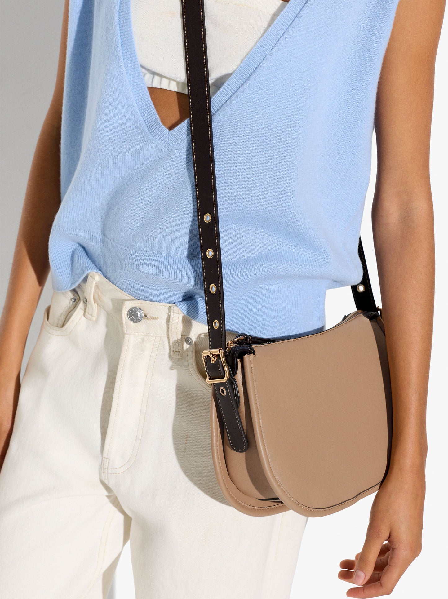 Structured Plain Crossbody Bag