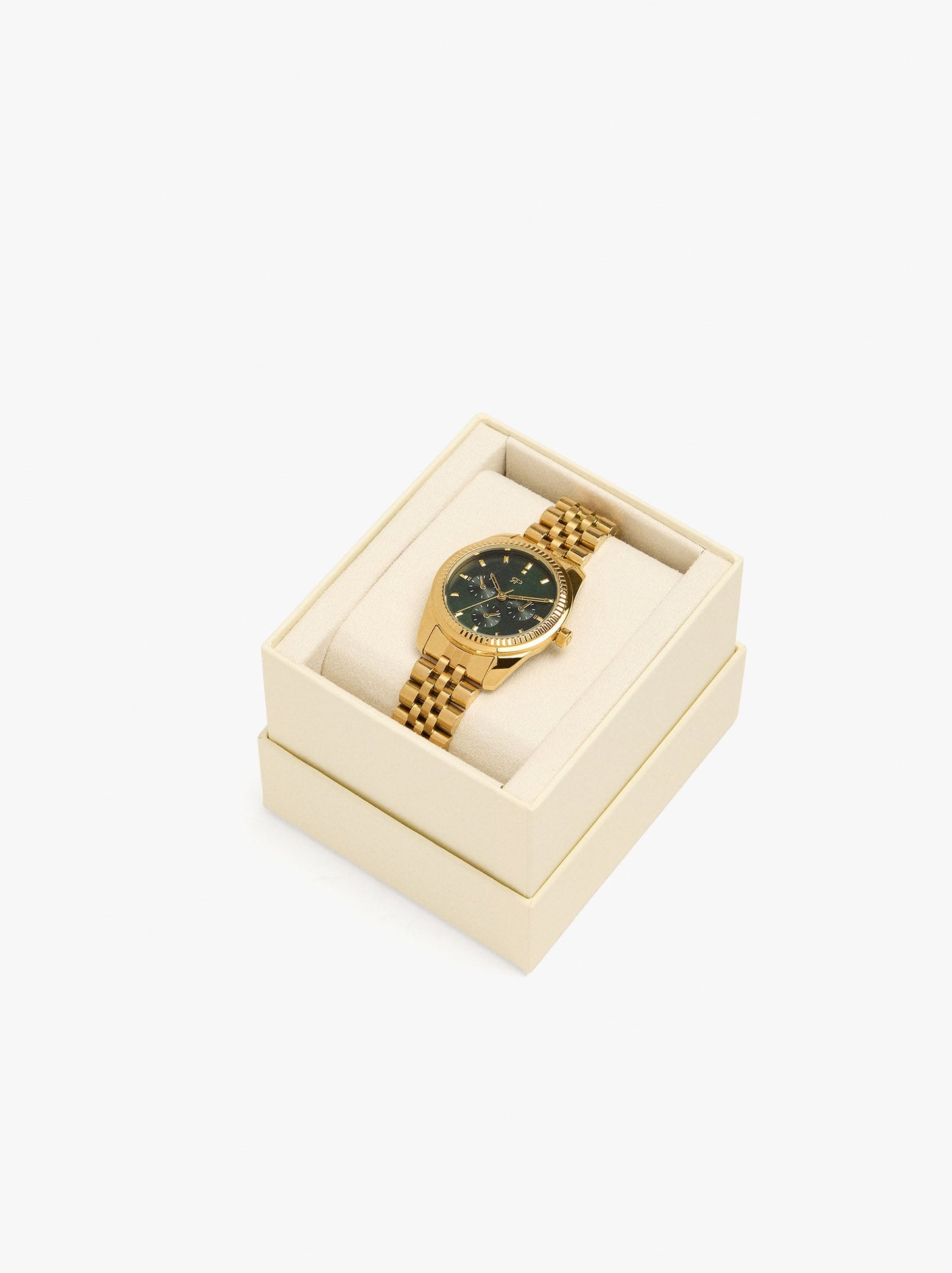 Round Watch With Stainless Steel Strap