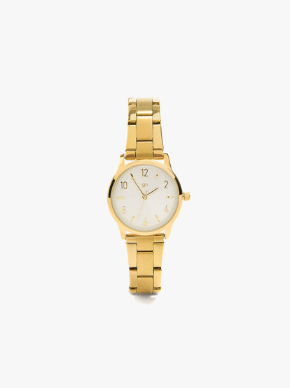Round Watch With Stainless Steel Bracelet