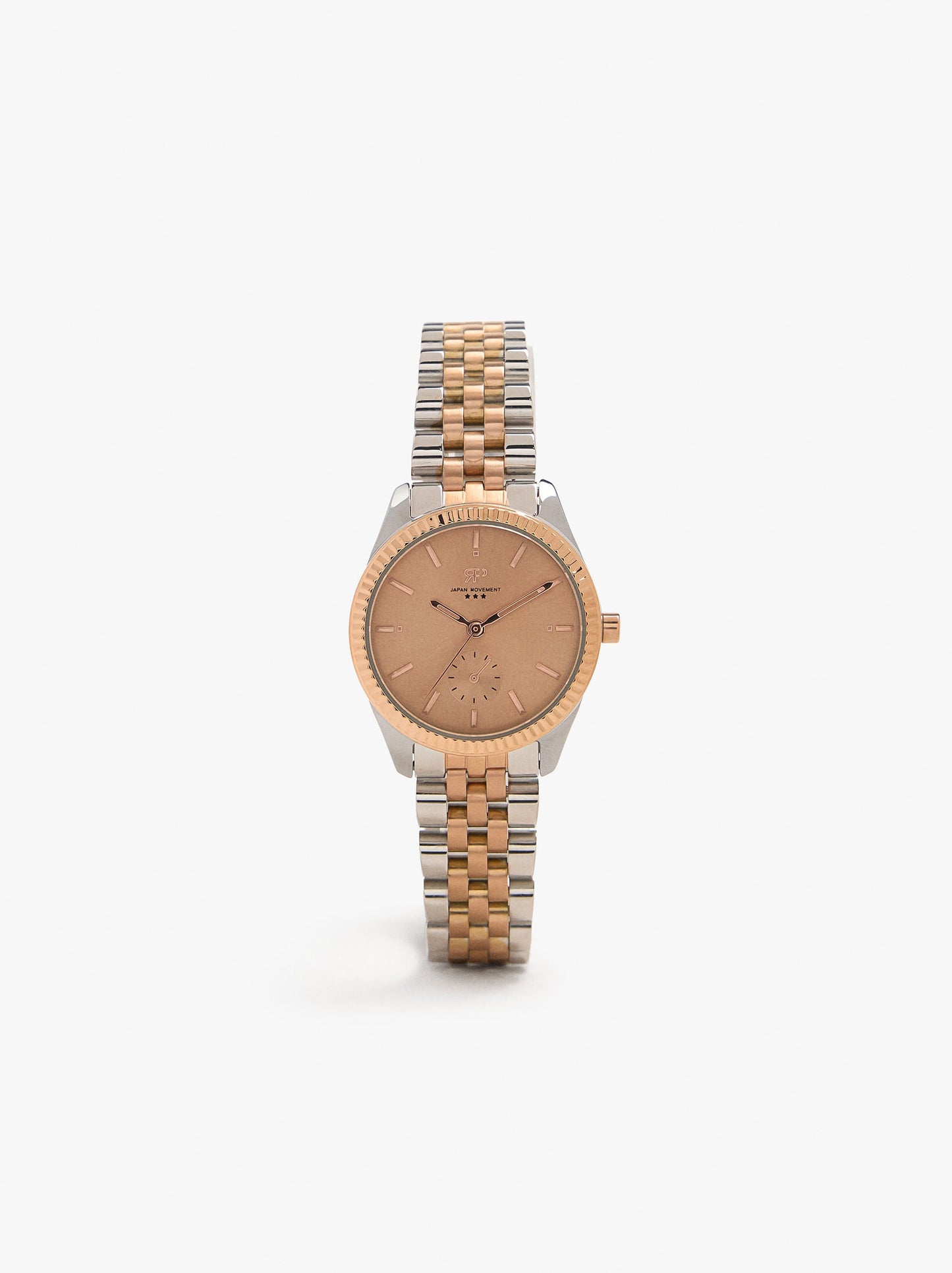 Bicolor Watch With Stainless Steel Bracelet