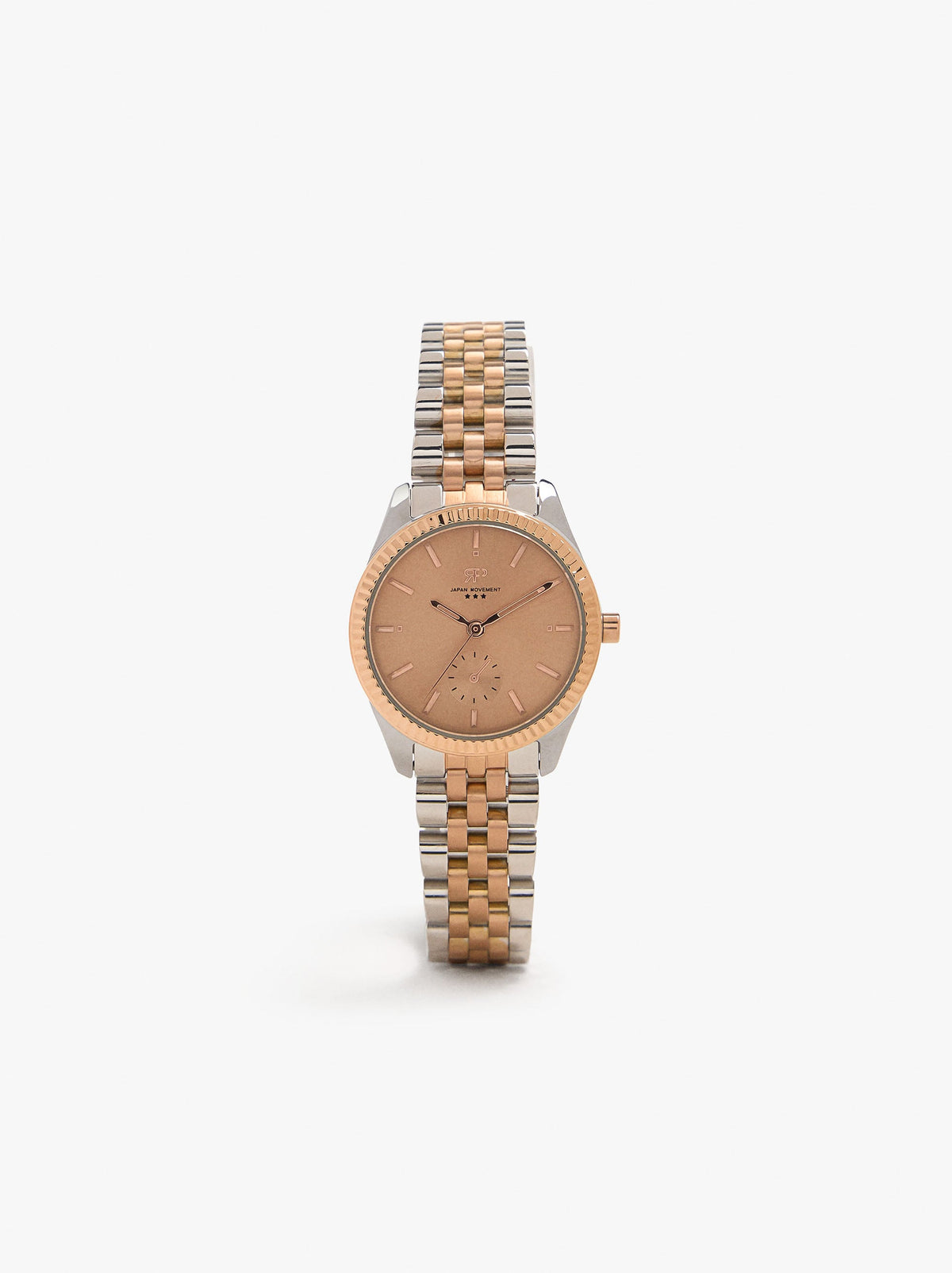 Bicolor Watch With Stainless Steel Bracelet
