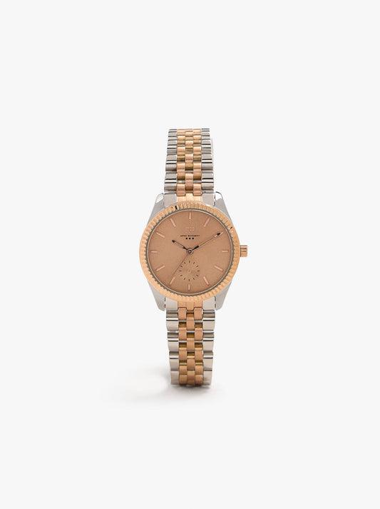Bicolor Watch With Stainless Steel Bracelet