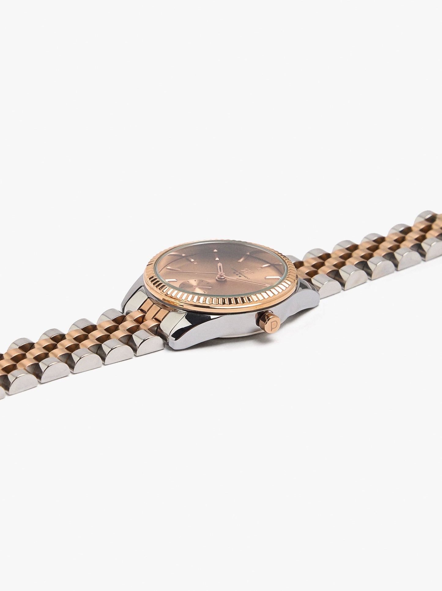 Bicolor Watch With Stainless Steel Bracelet