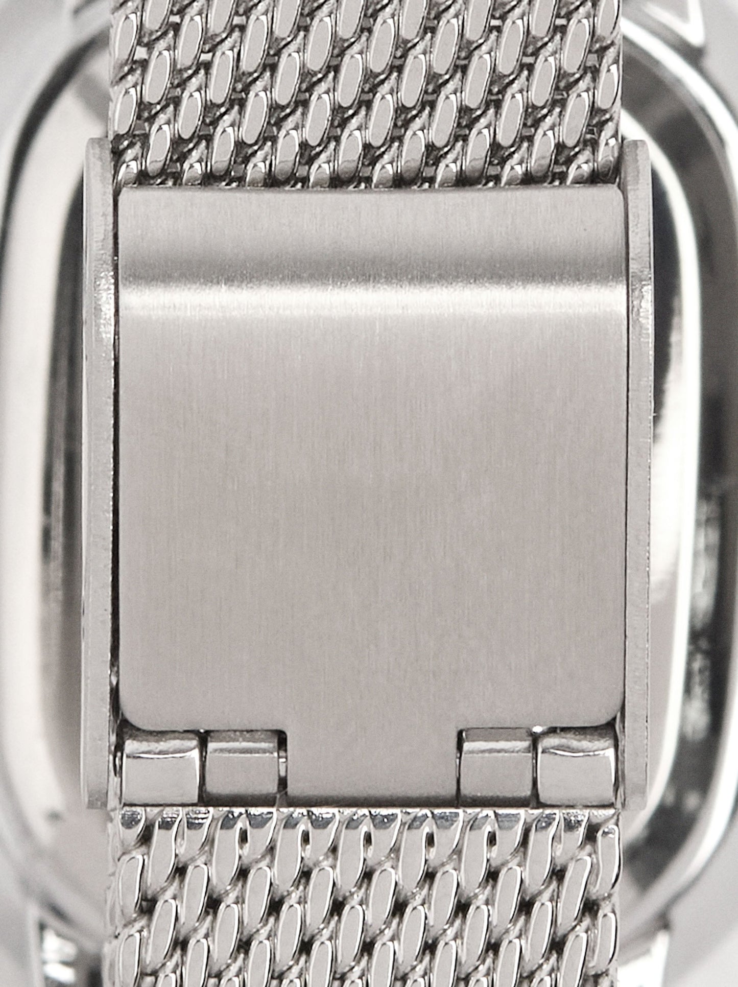 Rectangular Watch With Metal Mesh