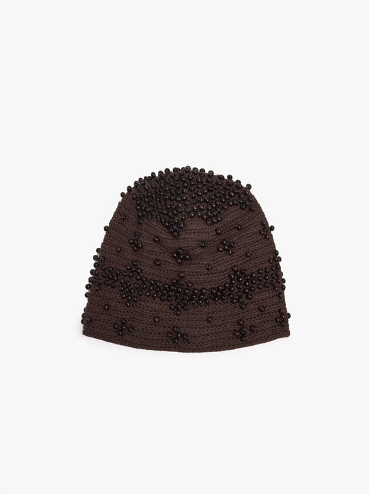 Knit Hat With Beads