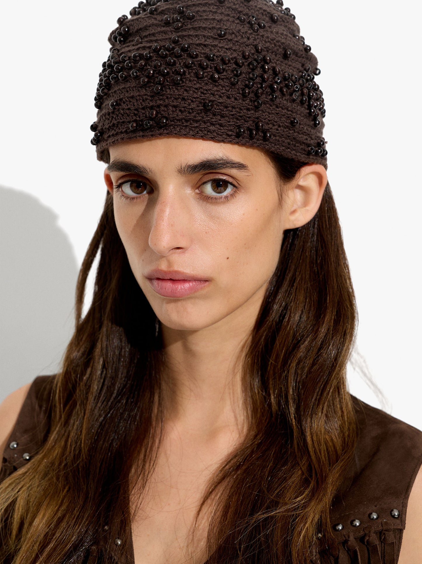 Knit Hat With Beads