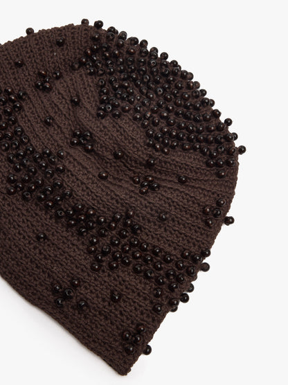 Knit Hat With Beads