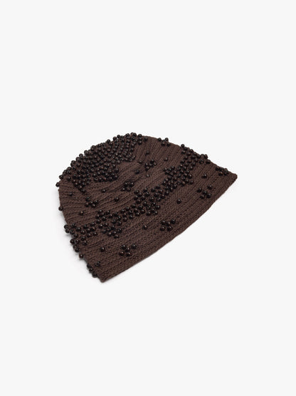 Knit Hat With Beads