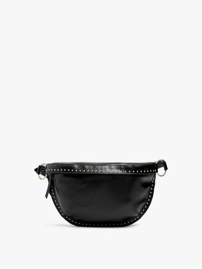 Belt Bag Cracked Effect With Studs