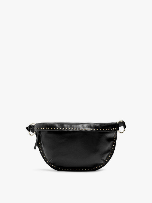 Belt Bag Cracked Effect With Studs
