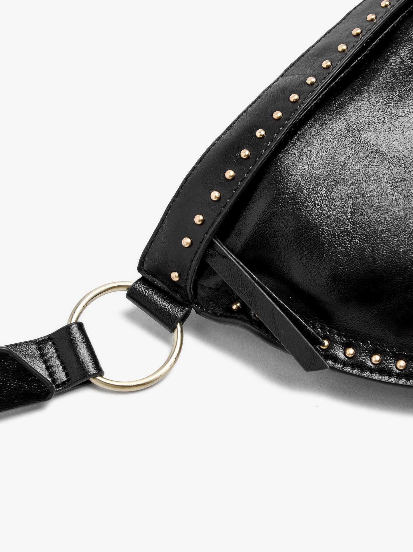 Belt Bag Cracked Effect With Studs