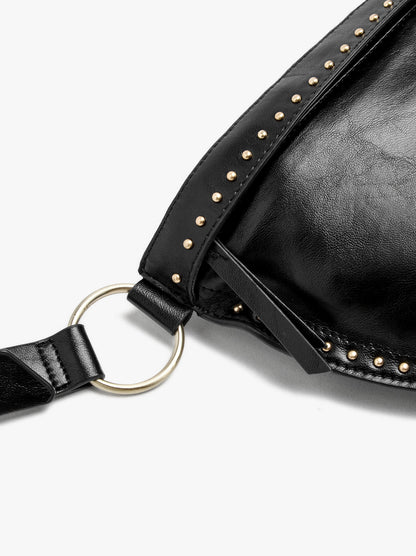 Belt Bag Cracked Effect With Studs