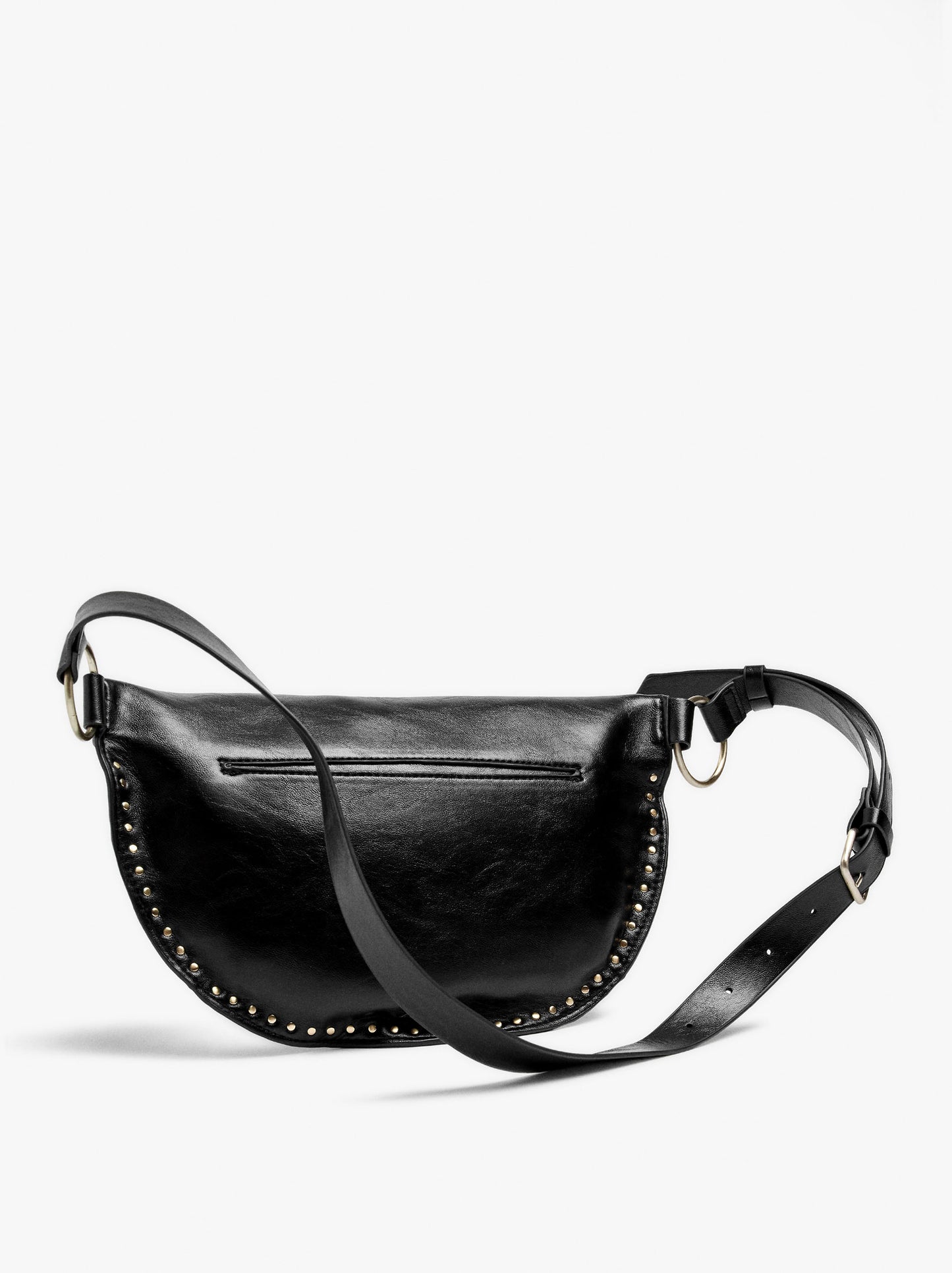 Belt Bag Cracked Effect With Studs