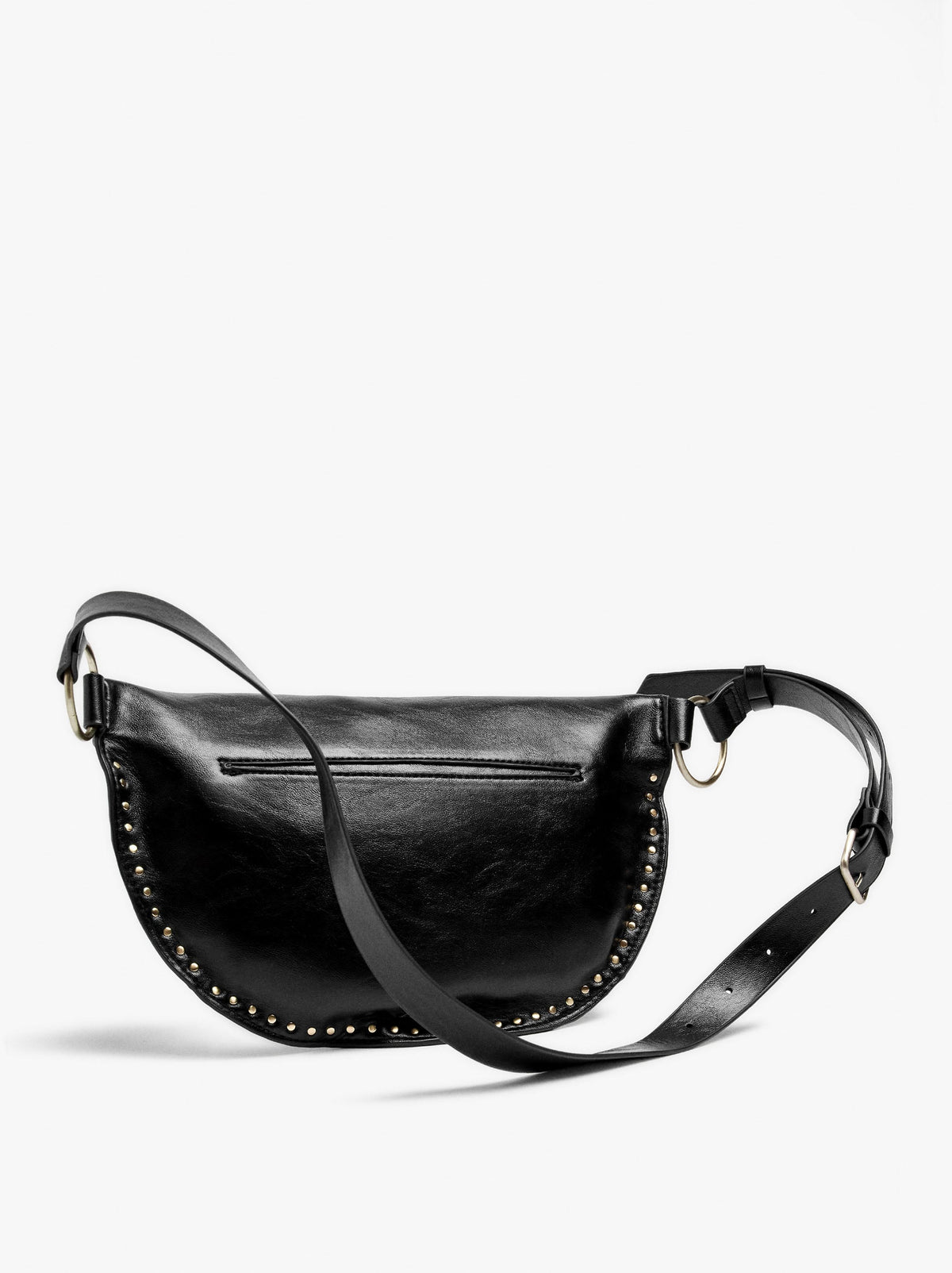 Belt Bag Cracked Effect With Studs