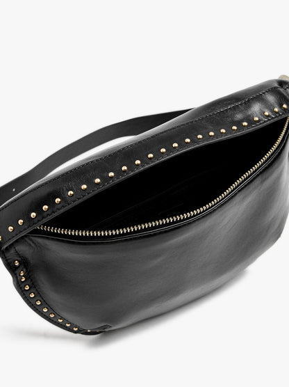 Belt Bag Cracked Effect With Studs