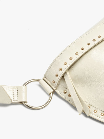 Belt Bag Cracked Effect With Studs