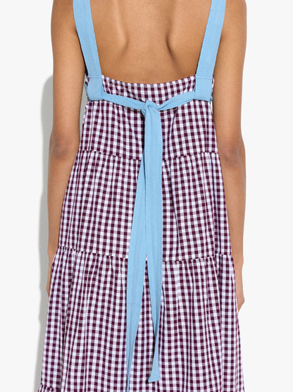 100% Cotton Midi Dress With Panels