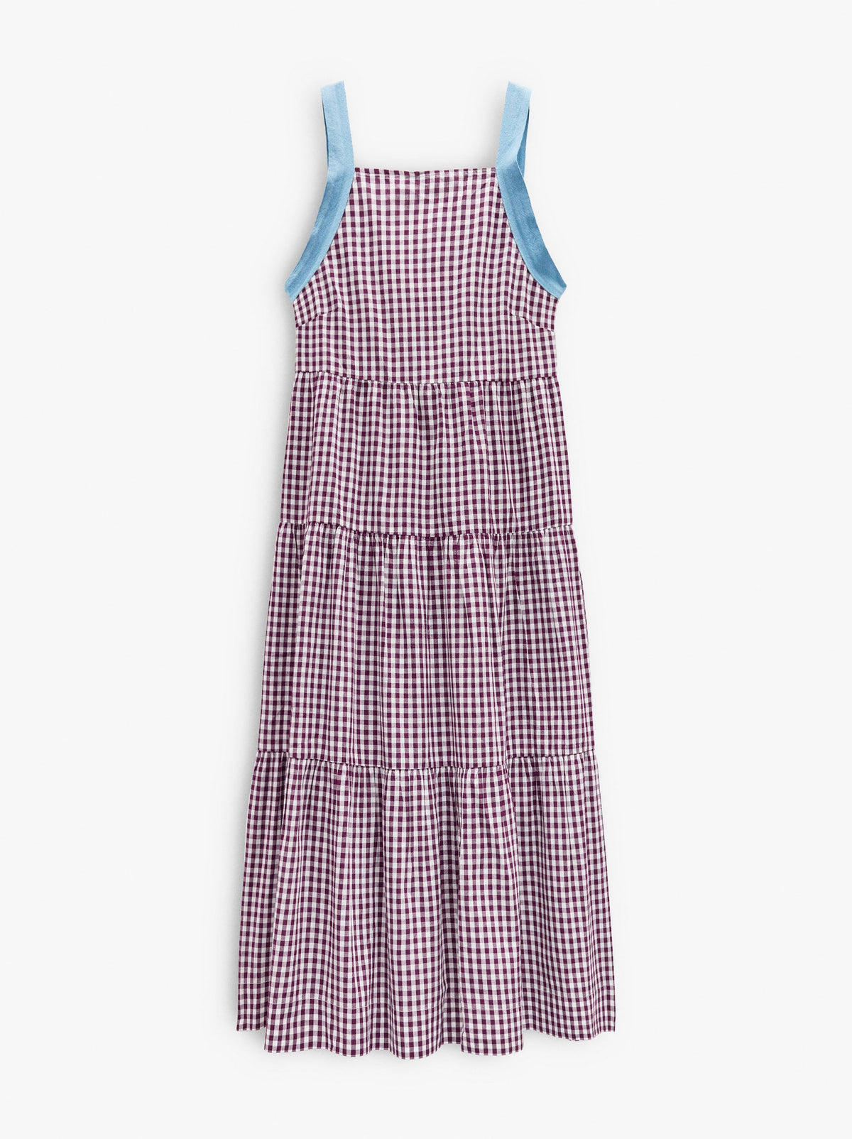 100% Cotton Midi Dress With Panels