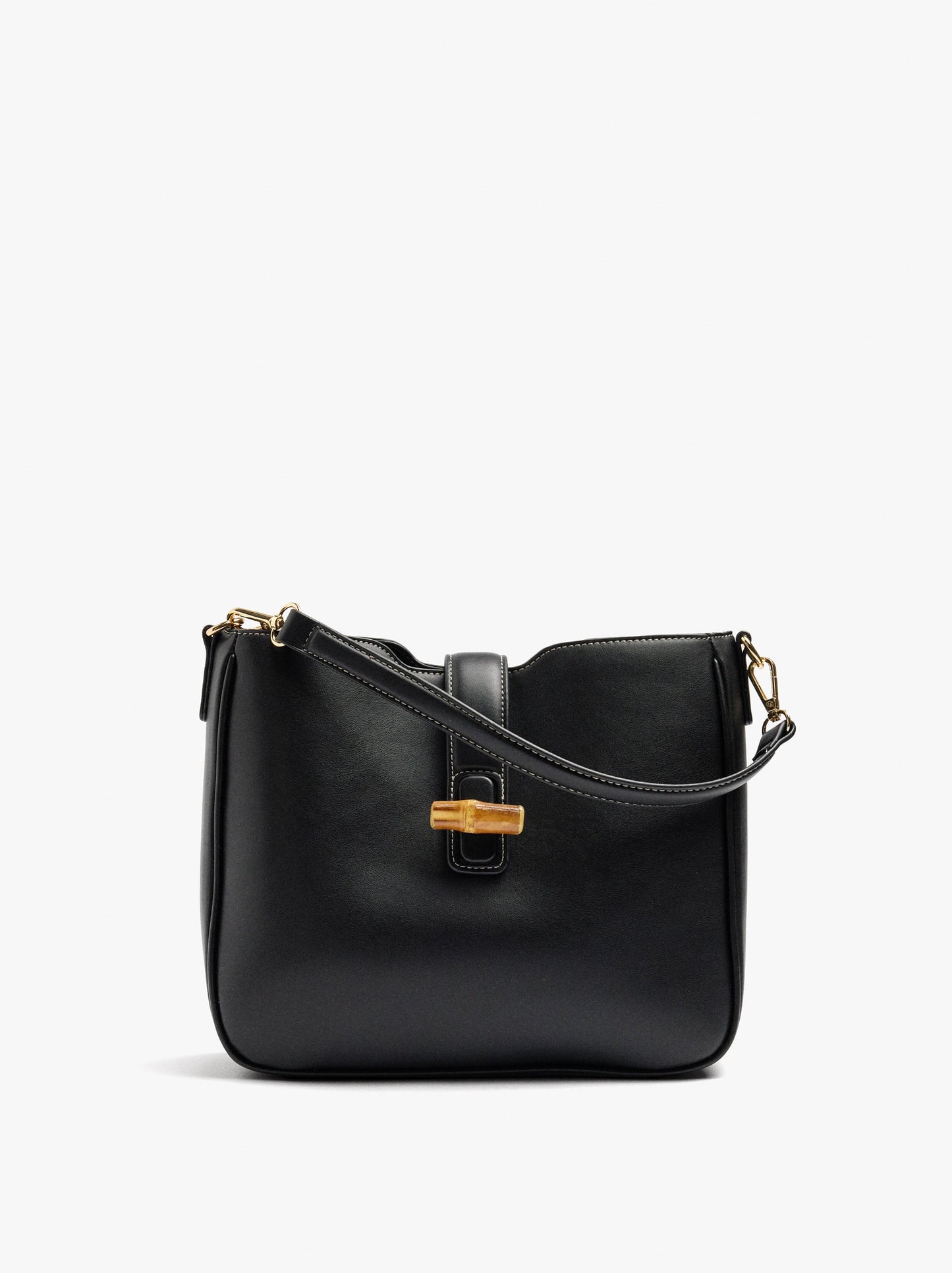 Plain Shoulder Bag With Crossbody Bag