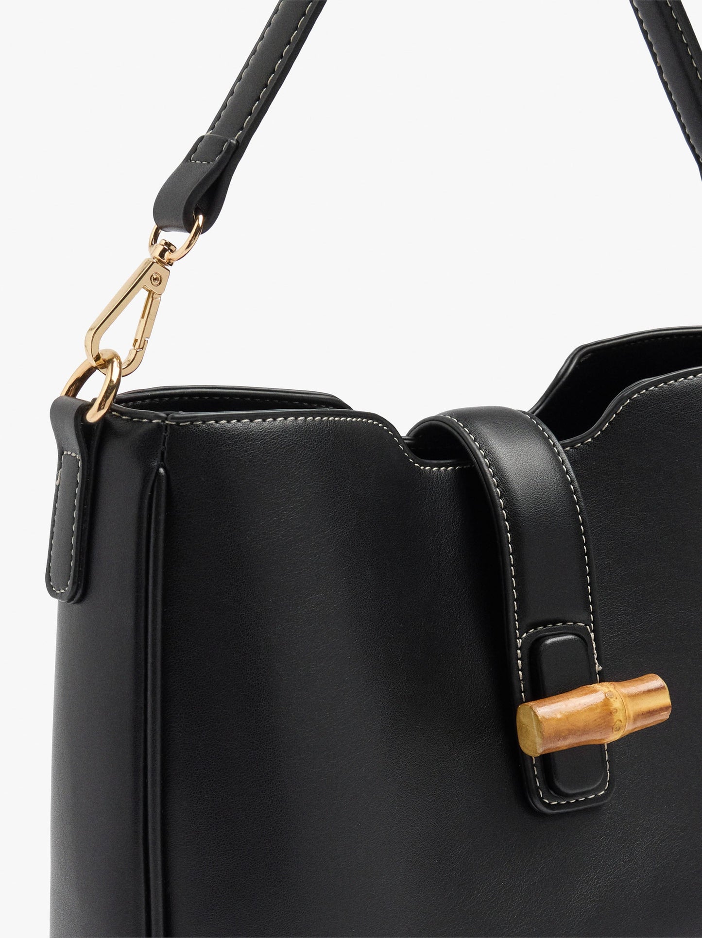 Plain Shoulder Bag With Crossbody Bag