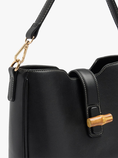 Plain Shoulder Bag With Crossbody Bag