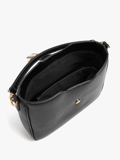 Plain Shoulder Bag With Crossbody Bag