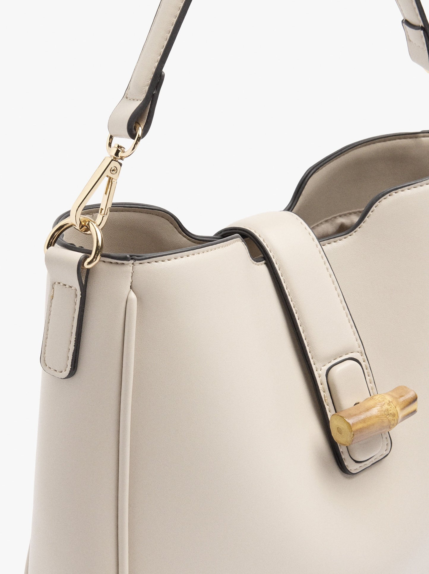 Plain Shoulder Bag With Crossbody Bag