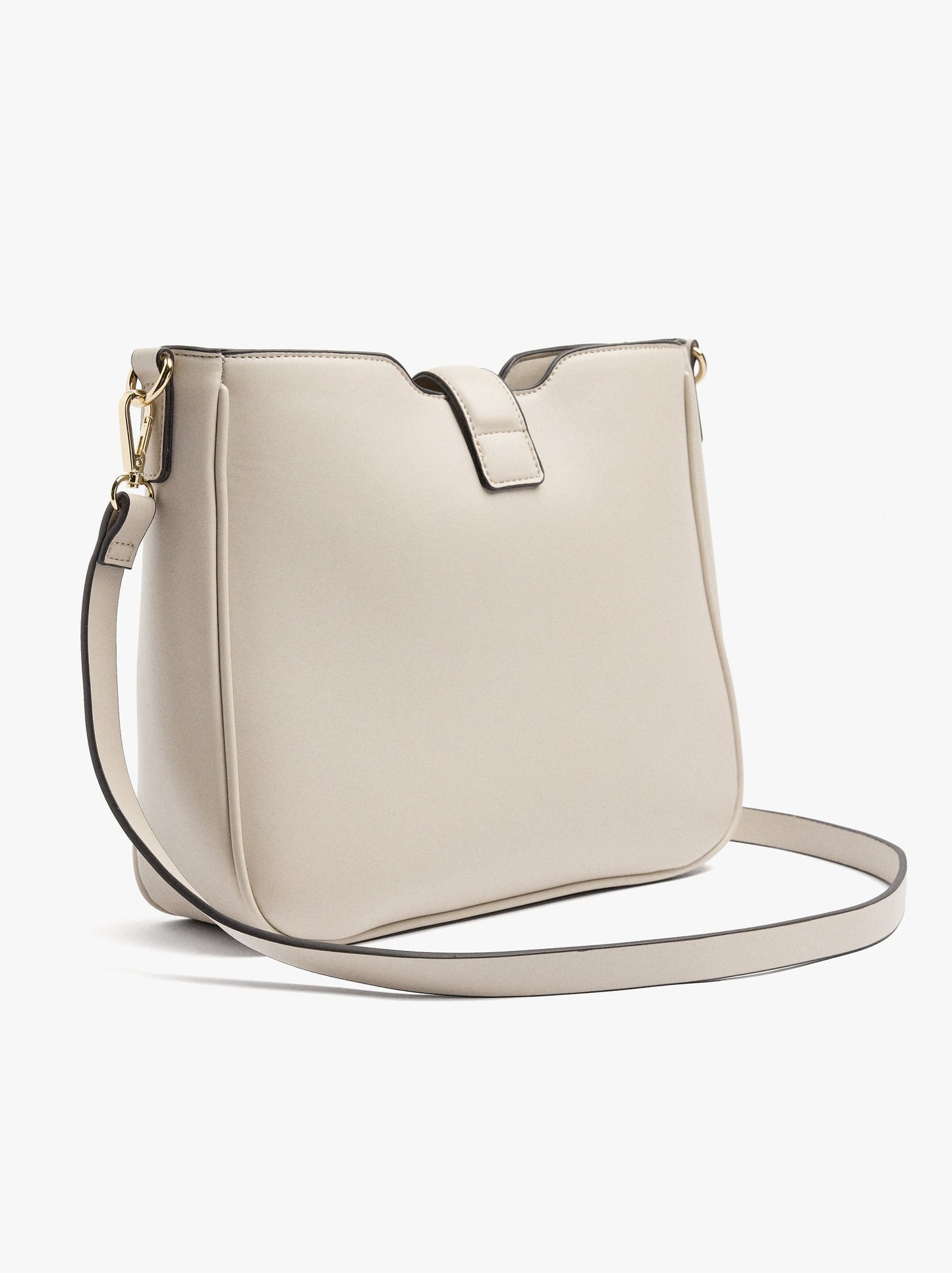 Plain Shoulder Bag With Crossbody Bag