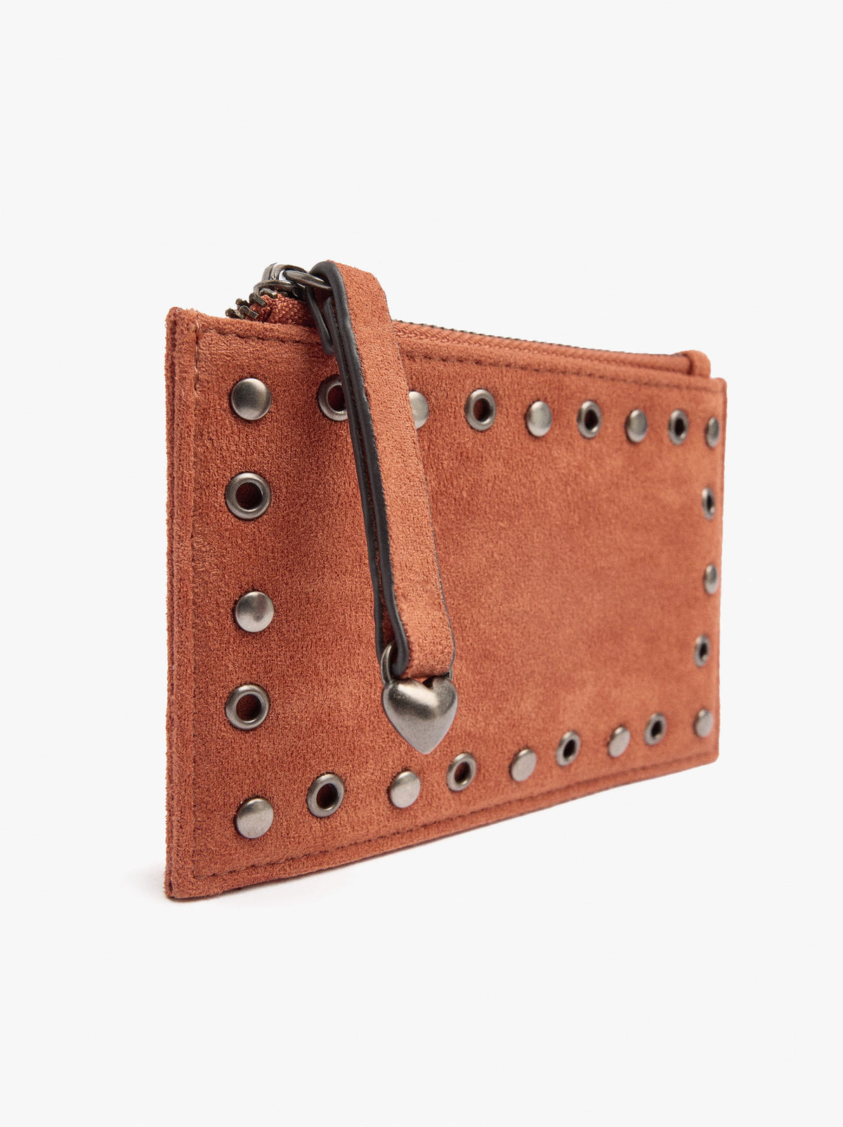 Basic Leather-Effect Card Holder With Studs