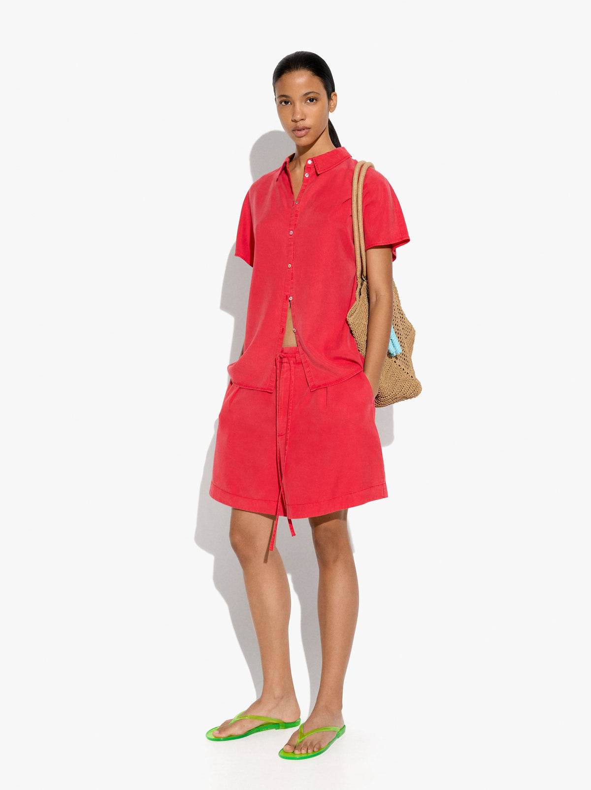 Fluid Shorts With Pockets 100% Lyocell