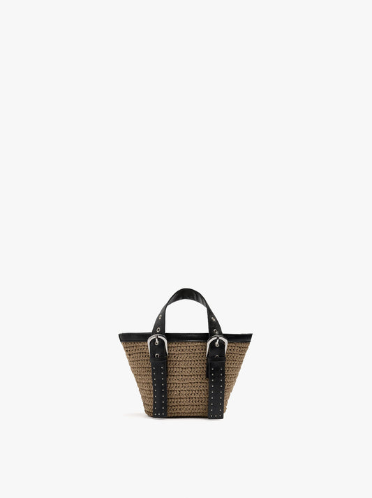 Tote Bag Paper Straw With Crossbody