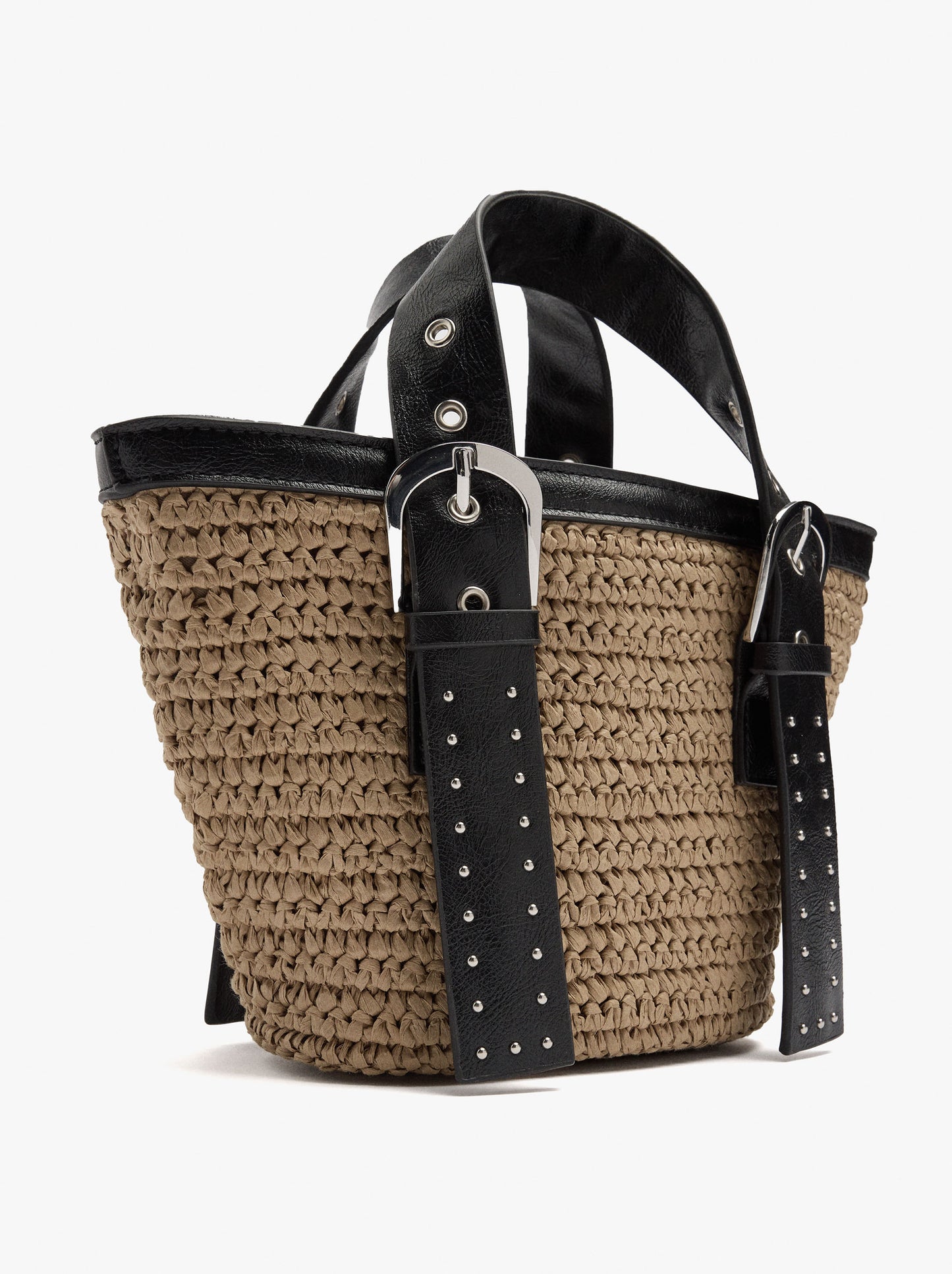 Tote Bag Paper Straw With Crossbody