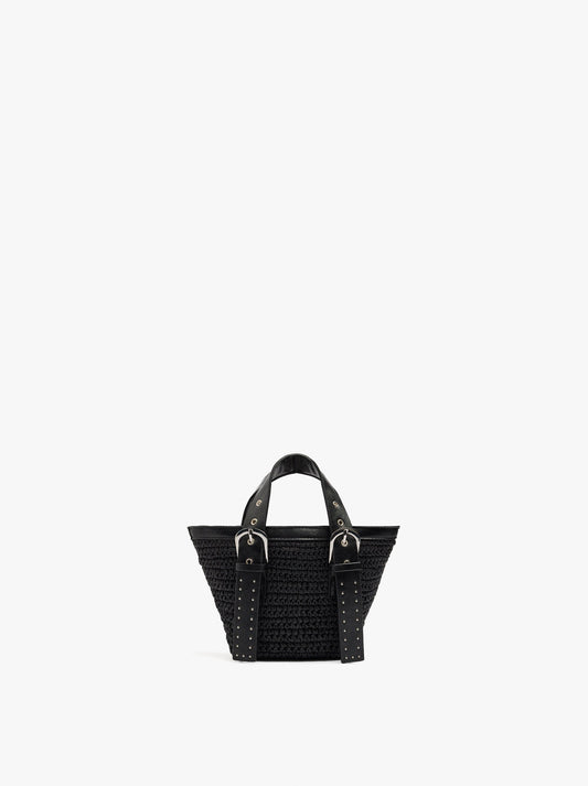 Tote Bag Paper Straw With Crossbody