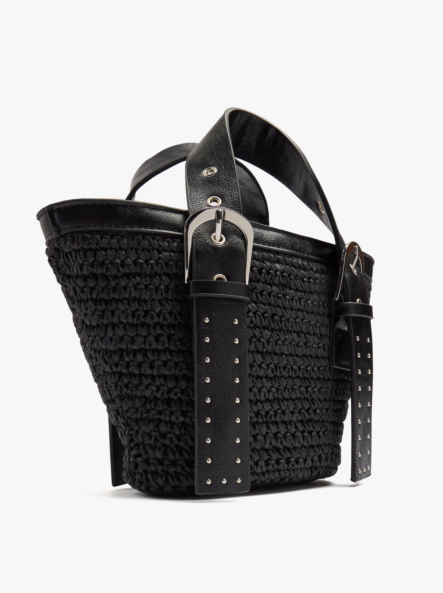 Tote Bag Paper Straw With Crossbody