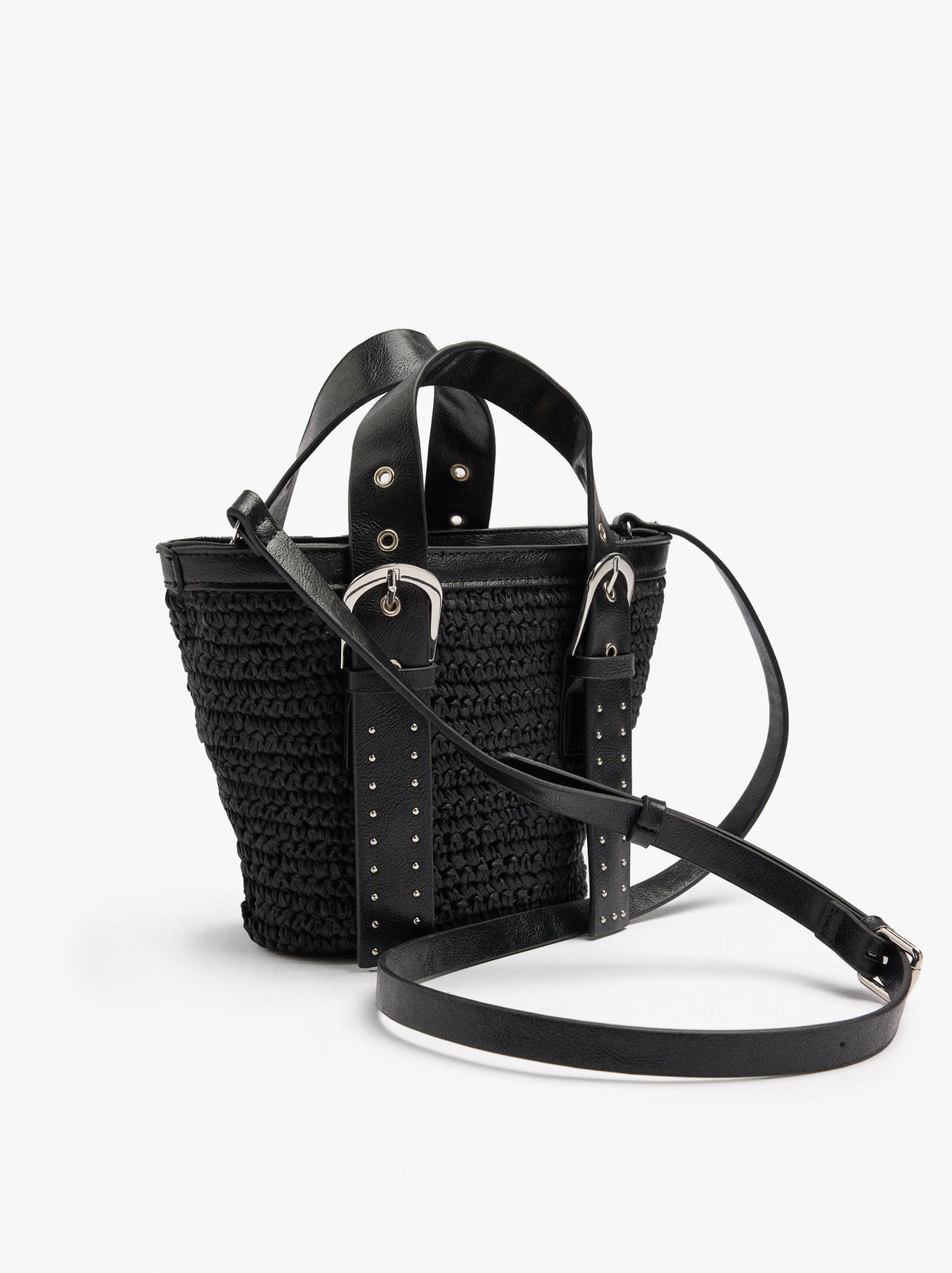 Tote Bag Paper Straw With Crossbody