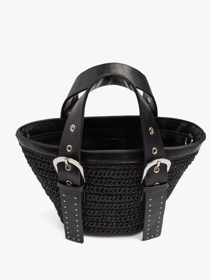Tote Bag Paper Straw With Crossbody
