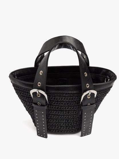 Tote Bag Paper Straw With Crossbody